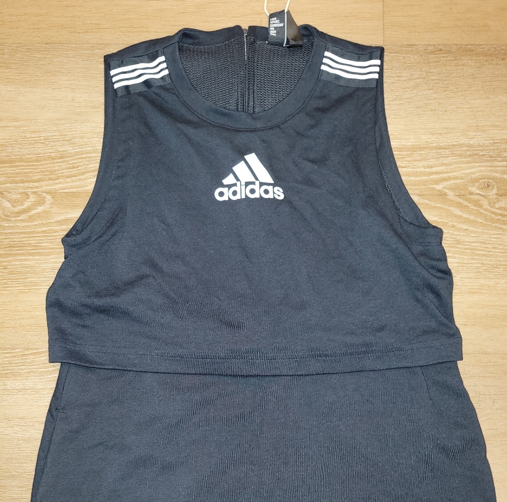 Adidas Game & Go Sleeveless Sleath Black Dress FL7708 Size XS New - Picture 2 of 5